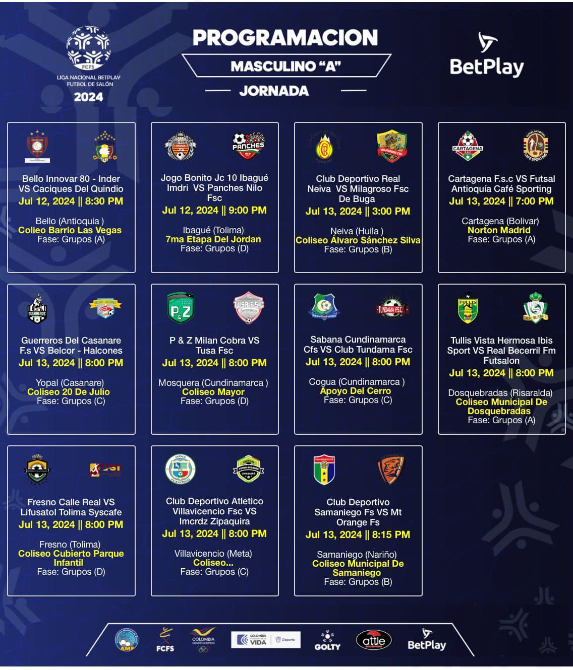 LA LIGA NACIONAL BETPLAY DE FÚTBOL DE SALÓN VA TOMANDO MÁS SABOR CON EL PASO DE LAS FECHAS.